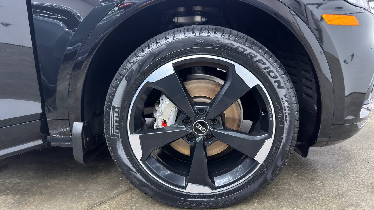 The same wheel cleaned, face and barrel