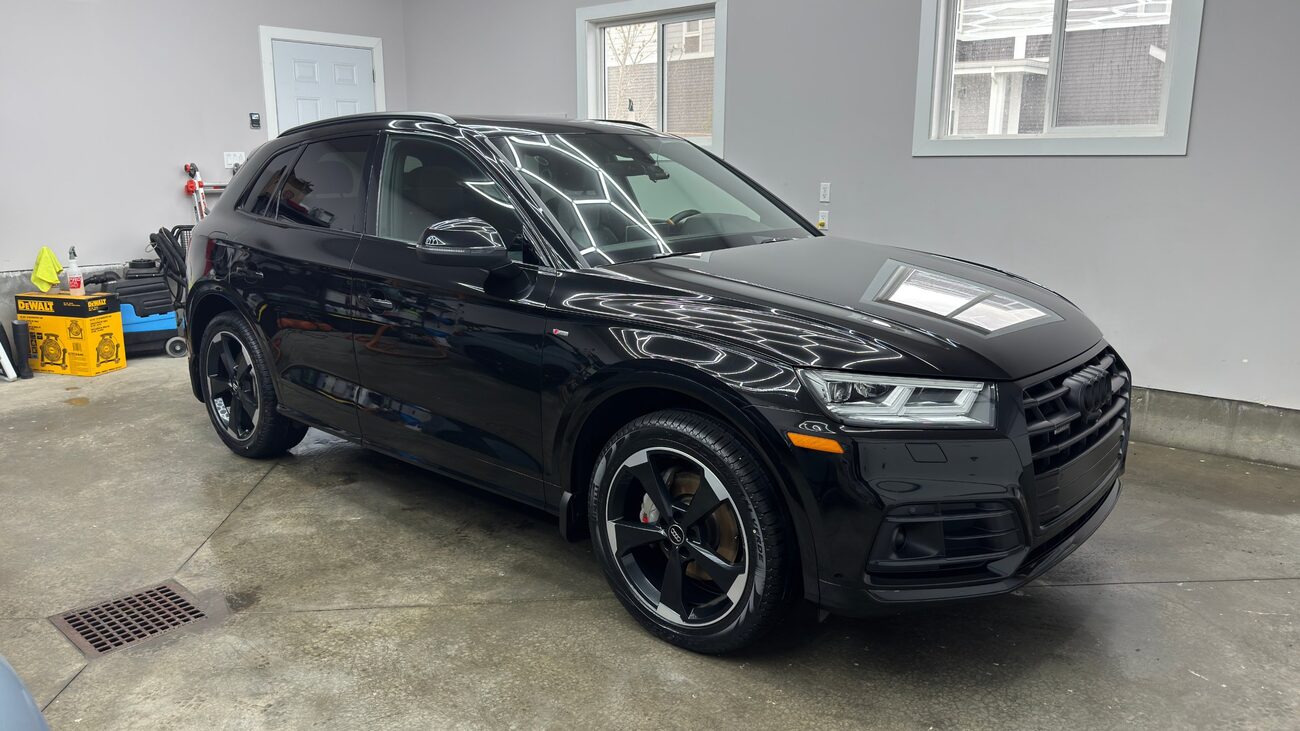 Black Audi Q5 finished in the studio