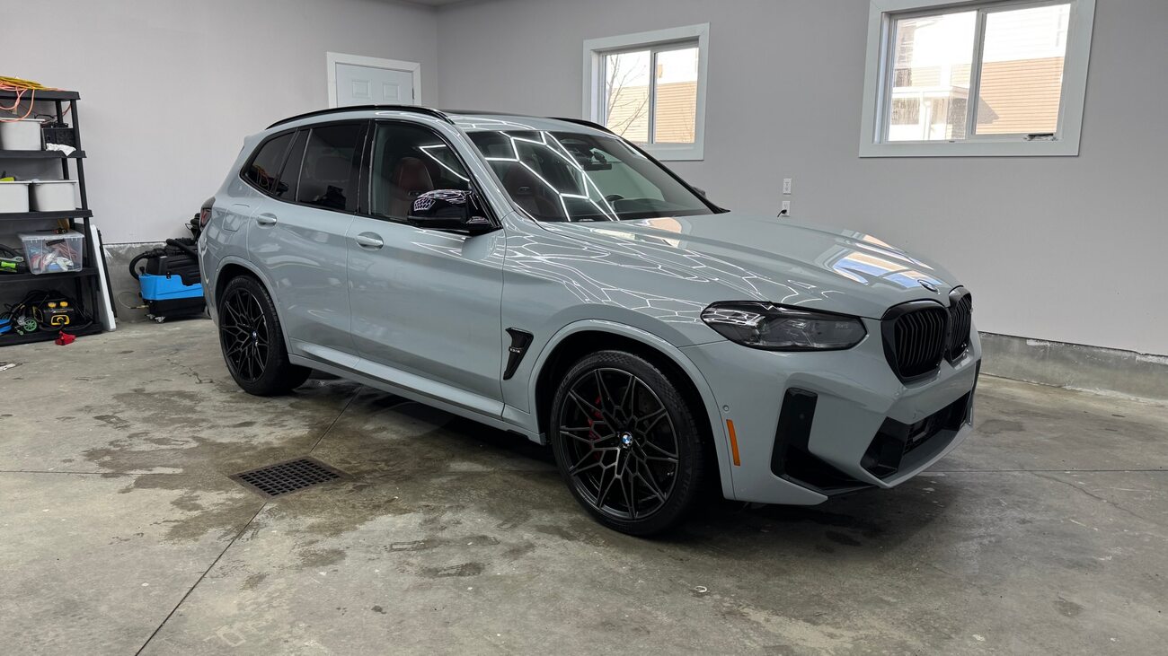 Grey BMW X3 M finished in the studio