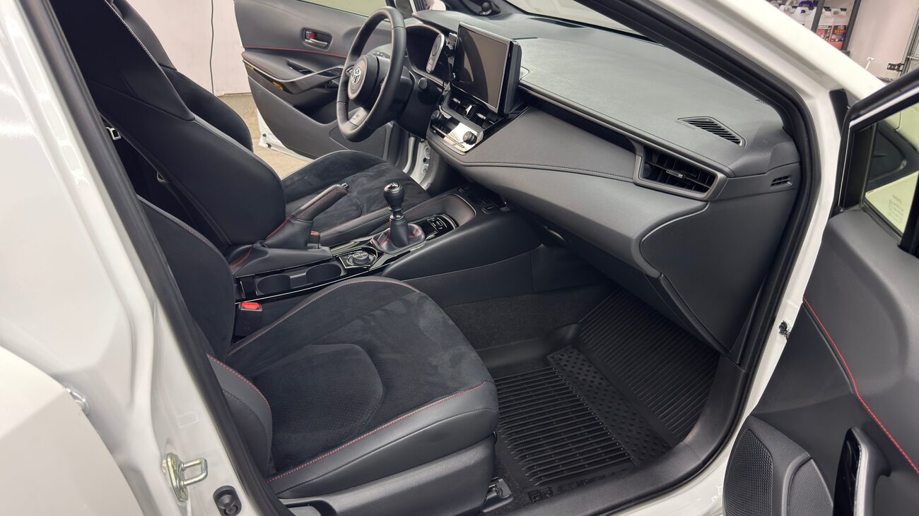 GR Corolla cabin after detailing